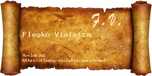 Flesko Violetta névjegykártya