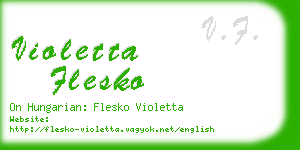 violetta flesko business card